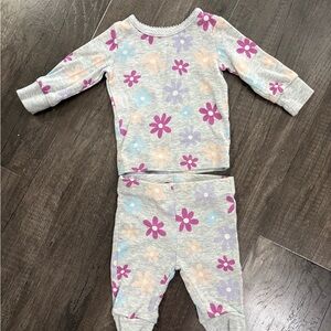 Baby girl matching floral set size 0-3 months